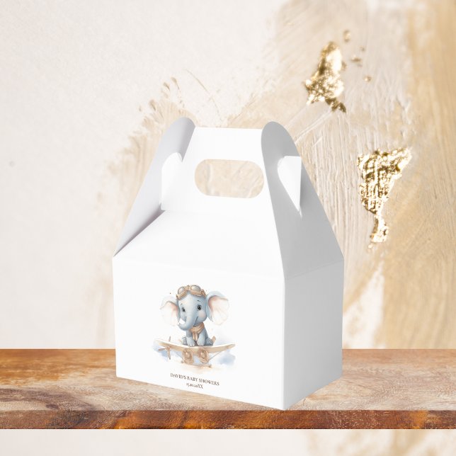 Fliegen in Adorable Bliss: Elephant Watercolor Bab Geschenkschachtel (Von Creator hochgeladen)