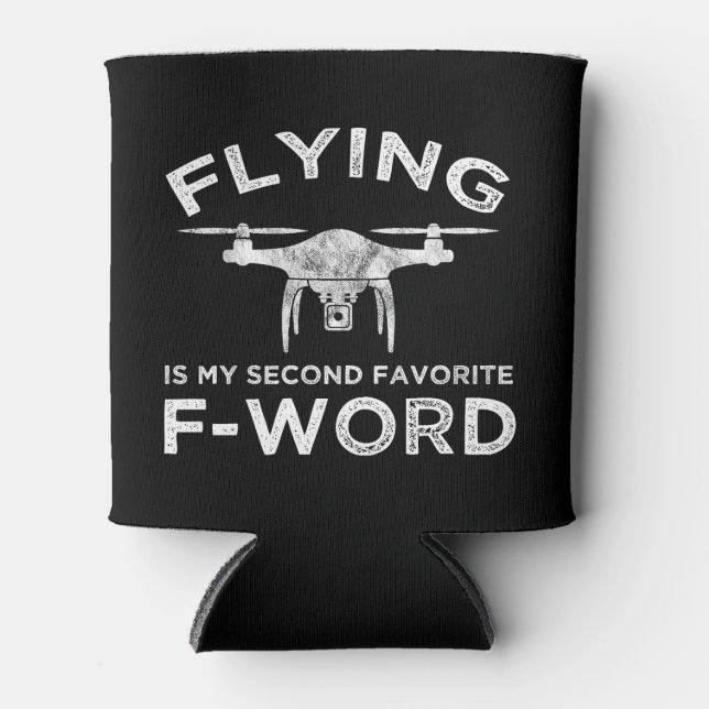 Fliegen ist mein zweitliebstes F-Word Dosenkühler (Vorderseite)