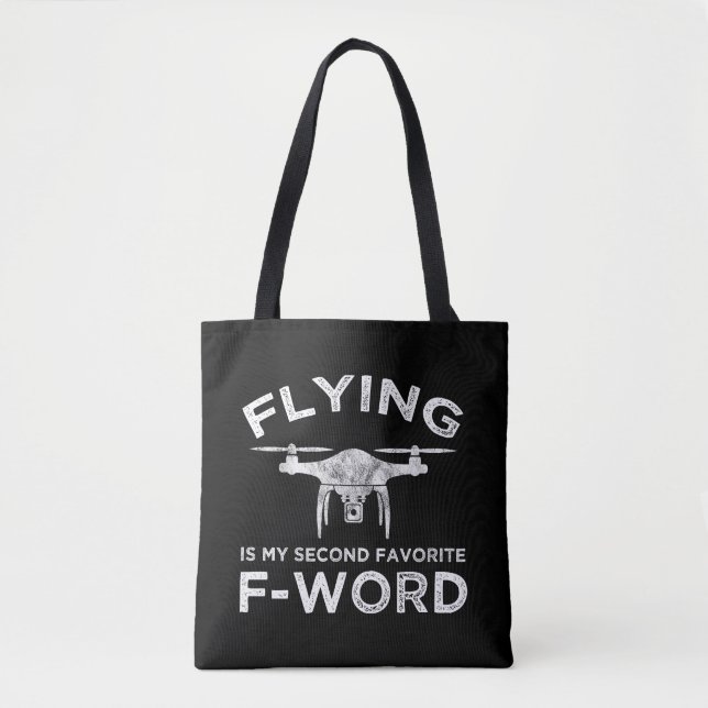 Fliegen ist mein zweitliebstes F-Word Tasche (Vorderseite)