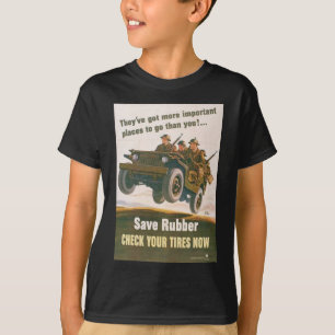 Fliegen-Jeep-Plakat T-Shirt
