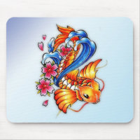 Fliegen Koi Fisch-Mausunterlage