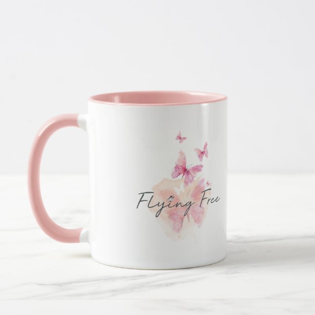 Fliegen kostenlos 11 oz. Pink Coffee Tasse (Links)