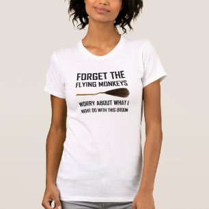 Fliegen Monkeys Hexe-Besen T-Shirt