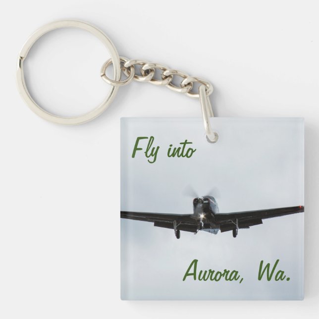 Fliegen nach Aurora, Washington Schlüsselanhänger (Vorderseite)