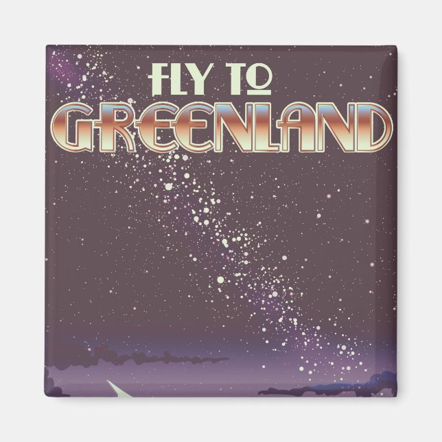 Fliegen nach Grönland Magnet (Vorne)