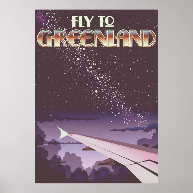 Fliegen nach Grönland Poster (Vorne)