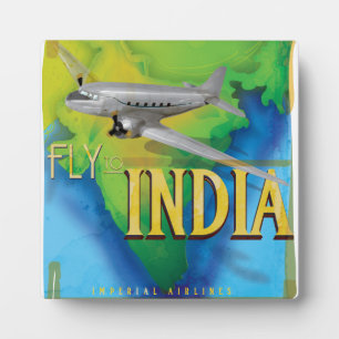 Fliegen nach Indien Fotoplatte