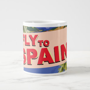 Fliegen nach Spanien Jumbo-Tasse
