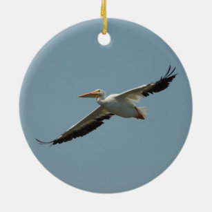 Fliegen-Pelikan 8 Keramik Ornament