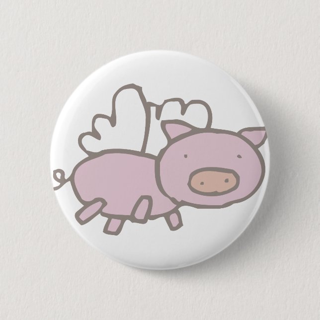 Fliegen Piggy Button (Vorderseite)
