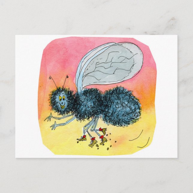 Fliegen Postkarte (Vorderseite)