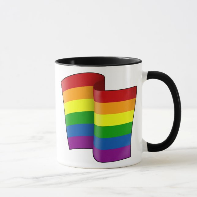 Fliegen-Regenbogen-Stolz-Tasse Tasse (Rechts)