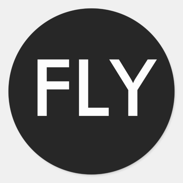 FLIEGEN RUNDER AUFKLEBER (Vorderseite)