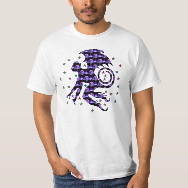 Fliegen-Schädel-Affe T-Shirt (Vorderseite)