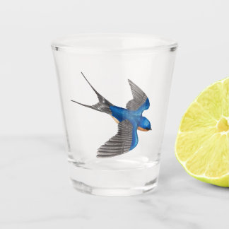 Fliegen-Scheunen-Schwalbe Schnapsglas