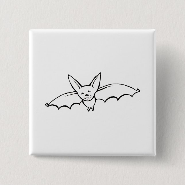 Fliegen-Schläger - ursprüngliche Tinte des Spaßes, Button (Vorderseite)