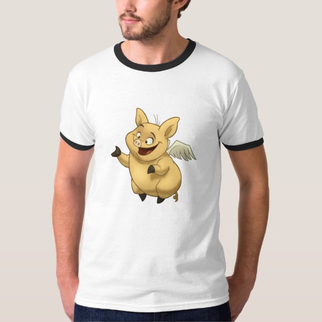 Fliegen-Schwein-Shirt T-Shirt (Vorderseite)