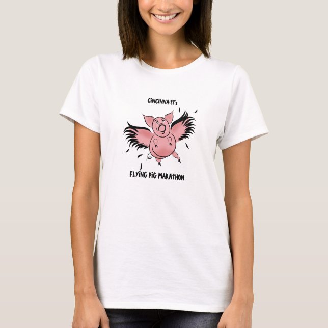 Fliegen-Schwein-T-Shirt T-Shirt (Vorderseite)