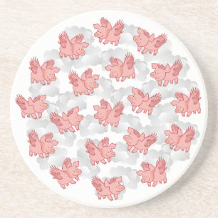 Fliegen-Schwein-Untersetzer Getränkeuntersetzer