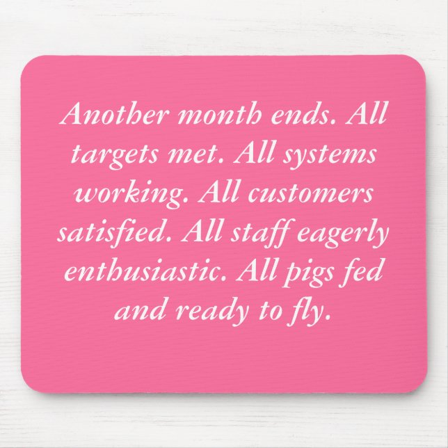 Fliegen-Schweine mousemat Mousepad (Vorne)