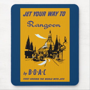 Fliegen Sie auf Ihrem Weg nach Rangoon Mousepad