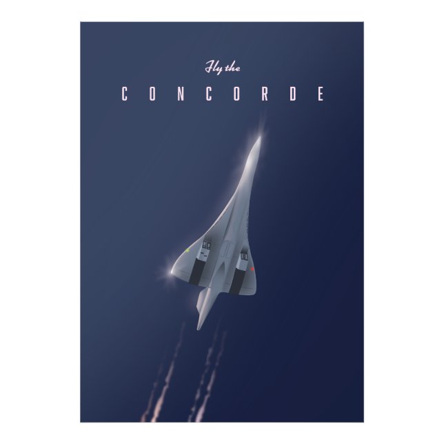Fliegen Sie das Concorde Travel Poster (Vorne)