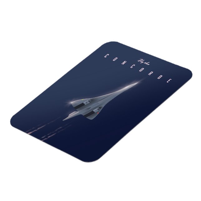 Fliegen Sie das Concorde Travel Poster Magnet (Linke Seite)