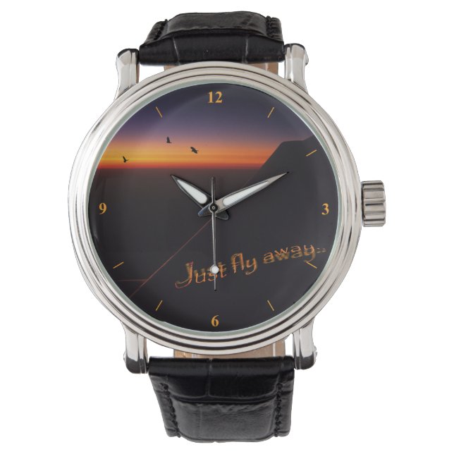 Fliegen Sie einfach weg Armbanduhr (Vorderseite)