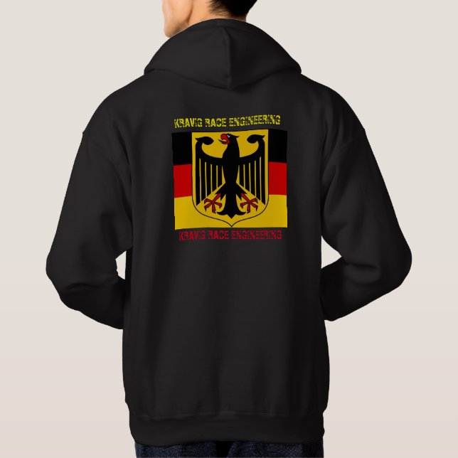 FLIEGEN SIE IHREN FLAG DEUTSCHEN RACING-DESIGN-T - HOODIE (Rückseite)