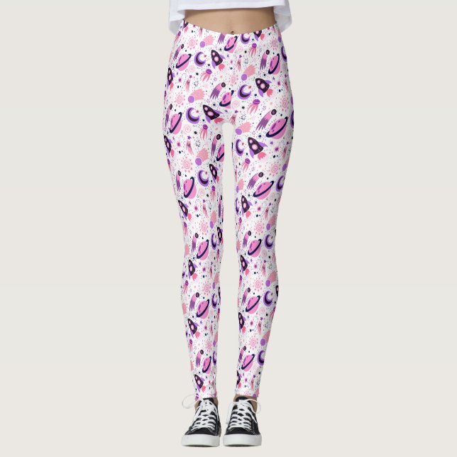Fliegen Sie ins All! Leggings (Vorderseite)