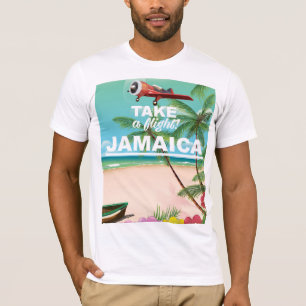 Fliegen Sie! Jamaika Retro-Urlaubsposter T-Shirt
