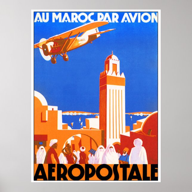 Fliegen Sie Marokko Air. Aeropostale Poster (Vorne)