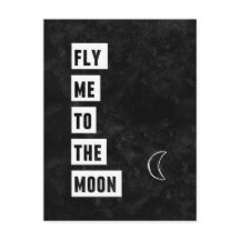 Fliegen Sie mich zur Mondpostkarte