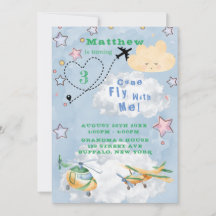 Fliegen Sie mit mir Flugzeuge Boy Birthday Party A