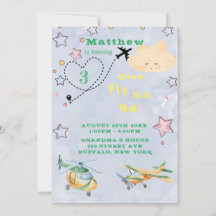 Fliegen Sie mit mir Flugzeuge Boy Birthday Party A