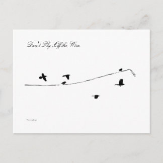 Fliegen Sie nicht vom Kabel ab Postkarte