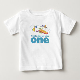 Fliegen-Spaß für einen Jungen, der 1 ist Baby T-shirt