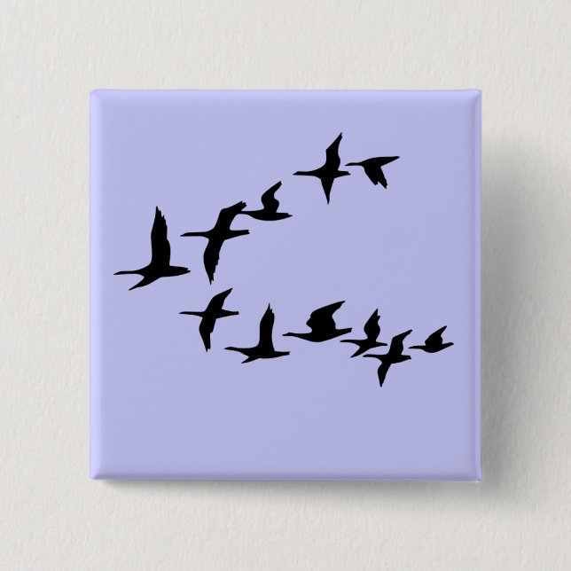 Fliegen-Südgans-Knopf Button (Vorderseite)