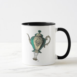 Fliegen-Teekanne 1 grün und gelb Tasse