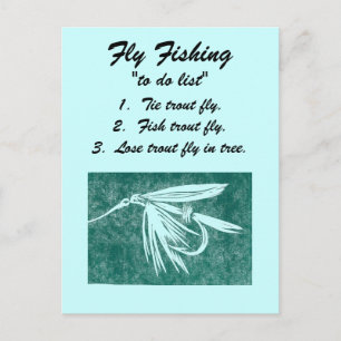 Fliegen "To do list" Postkarte