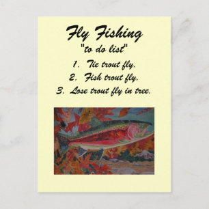 Fliegen "To do list" Postkarte