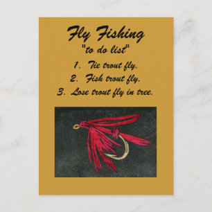 Fliegen "To do list" Postkarte "red ibis"