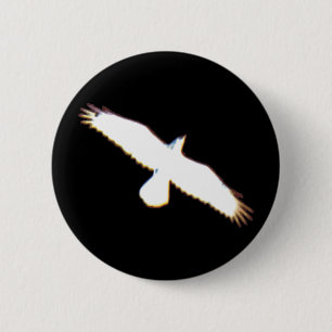 Fliegen-Vogel-Silhouette Button