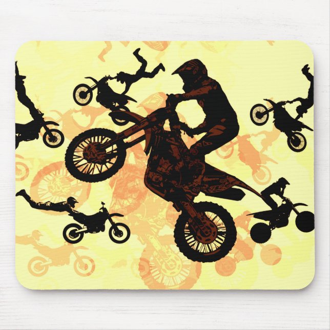 Fliegen wagen - Motocross Stunts Mousepad (Vorne)