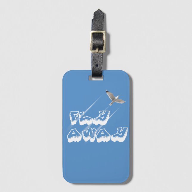 Fliegen weg gepäckanhänger (Vorderseite Vertikal)
