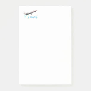 Fliegen weg post-it klebezettel