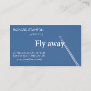 Fliegen weg visitenkarte