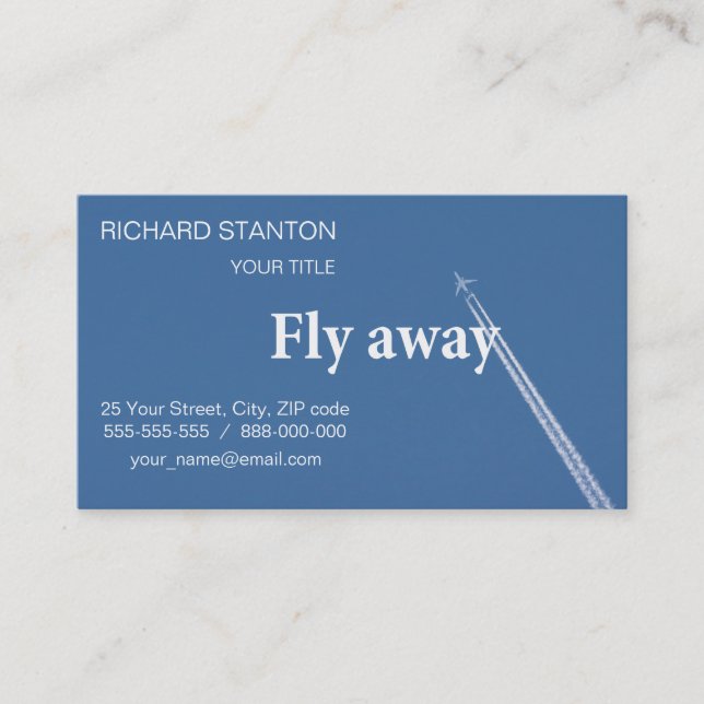 Fliegen weg visitenkarte (Vorderseite)