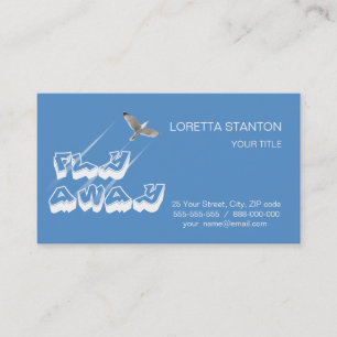 Fliegen weg visitenkarte