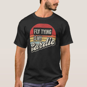 Fliegenbinden ist mein Cardio Vintage Retro Fliege T-Shirt